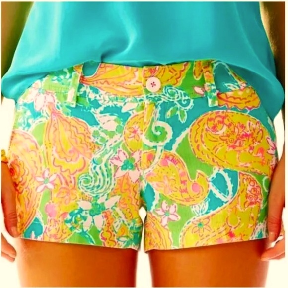 Lilly Pulitzer NWT 🦄 Walsh Shorts Pop Goes the Lemur Size 00 - Picture 2 of 12